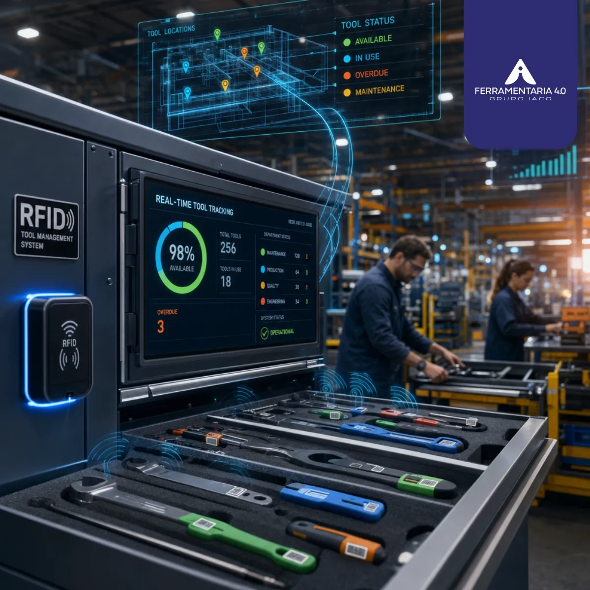 Rastreabilidade de Ferramentas com RFID: Como Identificação Inteligente Reduz Perdas e Aumenta Segurança